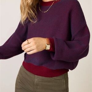 Spiritual Gangster Ottoman Crew in Port/Indigo - Size Large